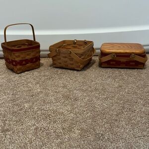 Set of 3 / Miniature Bradford baskets